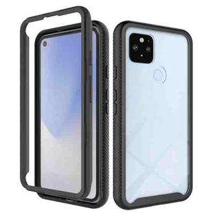 For Google Pixel 4a 5G Starry Sky Solid Color Series Shockproof PC + TPU Protective Case(Black)