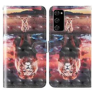 For Samsung Galaxy S20 FE 3D Painted Pattern Horizontal Flip TPU + PU Leather Case with Holder & Card Slots & Wallet & Lanyard(Dream Lion)