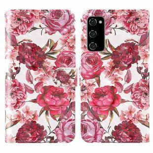 For Samsung Galaxy S20 FE 3D Painted Pattern Horizontal Flip TPU + PU Leather Case with Holder & Card Slots & Wallet & Lanyard(Little Red Flower)