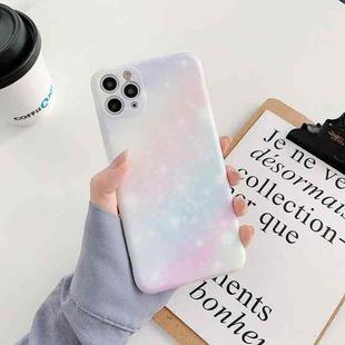 For iPhone 12 Pro Max Shockproof Colorful Glitter Marble Protective Case(Pink Blue)