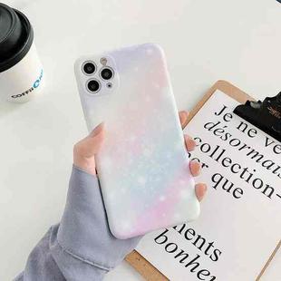 For iPhone 12 Pro Shockproof Colorful Glitter Marble Protective Case(Pink Blue)