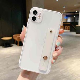 Shockproof Acrylic Protective Case with Wristband Holder For iPhone 11 Pro Max(White)