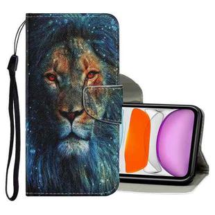 For iPhone 11 Coloured Drawing Pattern Horizontal Flip PU Leather Case with Holder & Card Slots & Wallet & Lanyard (Lion)