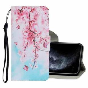 For iPhone 11 Pro Coloured Drawing Pattern Horizontal Flip PU Leather Case with Holder & Card Slots & Wallet & Lanyard (Cherry Blossoms)