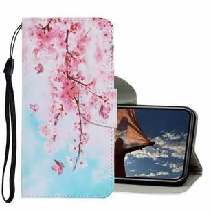 For iPhone X / XS Coloured Drawing Pattern Horizontal Flip PU Leather Case with Holder & Card Slots & Wallet & Lanyard(Cherry Blossoms)