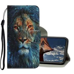 For iPhone X / XS Coloured Drawing Pattern Horizontal Flip PU Leather Case with Holder & Card Slots & Wallet & Lanyard(Lion)