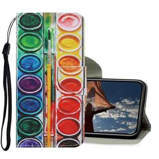 For iPhone XR Coloured Drawing Pattern Horizontal Flip PU Leather Case with Holder & Card Slots & Wallet & Lanyard(Eye Shadow)