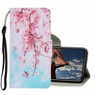For iPhone XS Max Coloured Drawing Pattern Horizontal Flip PU Leather Case with Holder & Card Slots & Wallet & Lanyard(Cherry Blossoms)