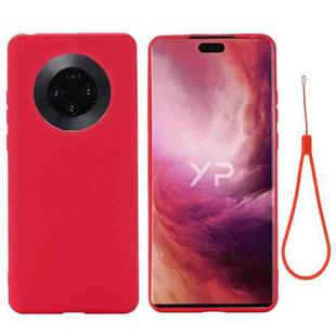 For Huawei Mate 40 Pure Color Liquid Silicone Shockproof Full Coverage Case(Red)