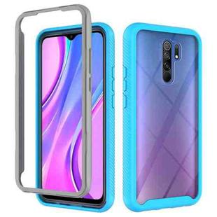 For Xiaomi Redmi 9 Starry Sky Solid Color Series Shockproof PC + TPU Protective Case(Sky Blue)