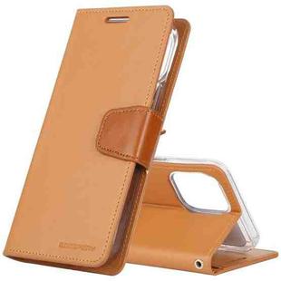 GOOSPERY SONATA DIARY Horizontal Flip Leather Case with Holder & Card Slots & Wallet For iPhone 12 Mini(Khaki)