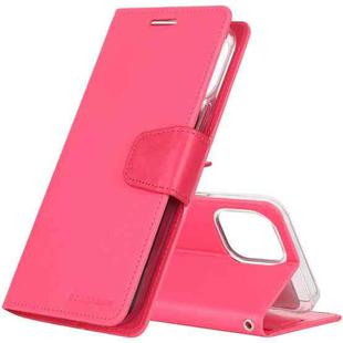 GOOSPERY SONATA DIARY Horizontal Flip Leather Case with Holder & Card Slots & Wallet For iPhone 12 Mini(Rose Red)