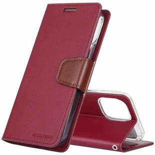 GOOSPERY SONATA DIARY Horizontal Flip Leather Case with Holder & Card Slots & Wallet For iPhone 12 Mini(Wine Red)
