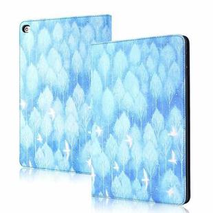 Silk Texture Anti-fall Horizontal Flip Leather Case with Holder & Sleep / Wake-up Function For iPad 10.2 2021 / 2020 / 2019(Ice Bird)