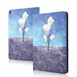 Silk Texture Anti-fall Horizontal Flip Leather Case with Holder & Sleep / Wake-up Function For iPad 9.7 inch (2018) / (2017)(Tree Cloud)
