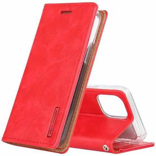 GOOSPERY BLUE MOON FLIP Crazy Horse Texture Horizontal Flip Leather Case with Holder & Card Slots & Wallet For iPhone 12 Mini(Red)