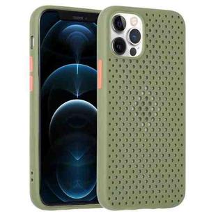 All-inclusive Shockproof Breathable TPU Protective Case For iPhone 12 / 12 Pro(Grass Green)