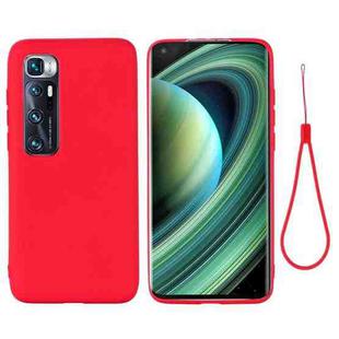 For Xiaomi Mi 10 Ultra Pure Color Liquid Silicone Shockproof Full Coverage Case(Red)