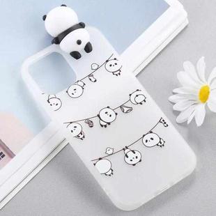 Pattern 3D Lovely Papa Panda Shockproof Protective Case For iPhone 11 Pro Max(Hang The Clothes Pandas)