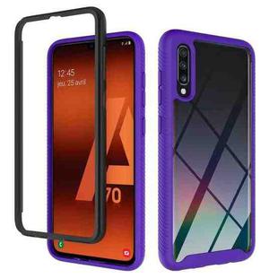 For Samsung Galaxy A70 Starry Sky Solid Color Series Shockproof PC + TPU Protective Case(Purple)