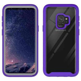 For Samsung Galaxy S9 Starry Sky Solid Color Series Shockproof PC + TPU Protective Case(Purple)