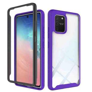 For Samsung Galaxy S10 Lite Starry Sky Solid Color Series Shockproof PC + TPU Protective Case(Purple)