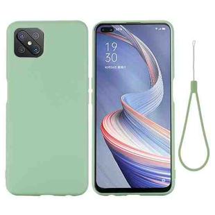 For OPPO A92s / Reno4 Z 5G Pure Color Liquid Silicone Shockproof Full Coverage Case(Green)