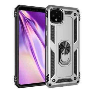 For Google Pixel 4XL Shockproof TPU + PC Protective Case with 360 Degree Rotating Holder(Silver)