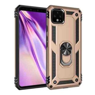 For Google Pixel 4XL Shockproof TPU + PC Protective Case with 360 Degree Rotating Holder(Gold)