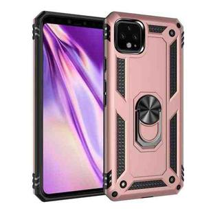 For Google Pixel 4XL Shockproof TPU + PC Protective Case with 360 Degree Rotating Holder(Rose Gold)