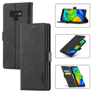 For Samsung Galaxy Note9 LC.IMEEK Strong Magnetism Ultra-thin Horizontal Flip Shockproof Matte TPU + PU Leather Case with Holder & Card Slots & Wallet(Black)