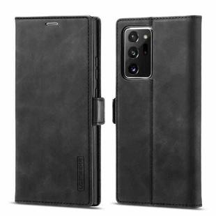 For Samsung Galaxy Note20 Ultra LC.IMEEK Strong Magnetism Ultra-thin Horizontal Flip Shockproof Matte TPU + PU Leather Case with Holder & Card Slots & Wallet(Black)