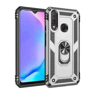 For Vivo Y3 / Y17 Shockproof TPU + PC Protective Case with 360 Degree Rotating Holder(Silver)