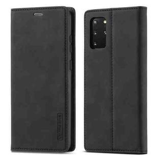 For Samsung Galaxy S20+ LC.IMEEKE Strong Magnetism Ultra-thin Horizontal Flip Shockproof Matte TPU + PU Leather Case with Holder & Card Slots & Wallet(Black)