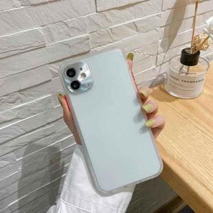 For iPhone 11 Electroplating All-Inclusive Pure TPU Protective Case with Metal Lens Cover (White)