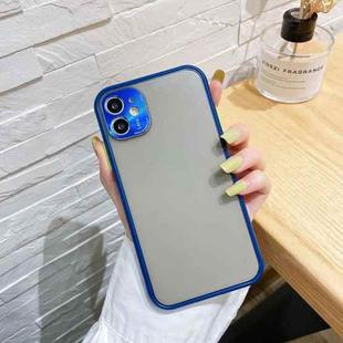 For iPhone 11 Electroplating All-Inclusive Pure TPU Protective Case with Metal Lens Cover (Blue Grey)