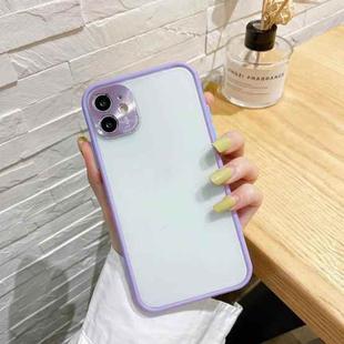 For iPhone 11 Electroplating All-Inclusive Pure TPU Protective Case with Metal Lens Cover (Purple)
