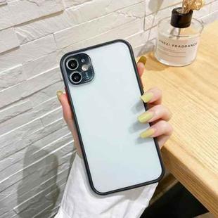 For iPhone 11 Electroplating All-Inclusive Pure TPU Protective Case with Metal Lens Cover (Black)