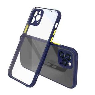 Tire Side Texture Contrast Button Shockproof PC + TPU Phone Protective Case For iPhone 12 Pro(Royal Blue)