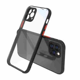 Tire Side Texture Contrast Button Shockproof PC + TPU Phone Protective Case For iPhone 12 Pro(Black)