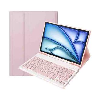 C098B Detachable ABS Ultra-thin Candy Colors Bluetooth Keyboard Tablet Case for iPad Air 4 10.9 inch (2020), with Stand & Pen Slot(Pink)
