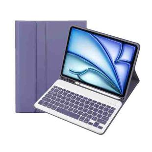 For iPad Air 11 2024 / 2025 / Air 4 2020 / Air 5 2022 A098B Detachable ABS Ultra-thin Candy Colors Bluetooth Keyboard Tablet Case with Stand & Pen Slot(Purple)