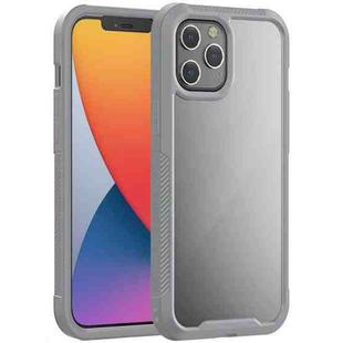 PC+TPU Color Transparent Shockproof Phone Protective Case For iPhone 12 Pro Max(Grey)