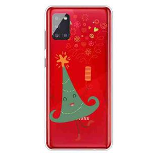 For Samsung Galaxy A31 Trendy Cute Christmas Patterned Case Clear TPU Cover Phone Cases(Merry Christmas Tree)