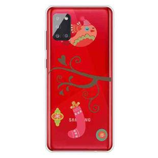 For Samsung Galaxy A31 Trendy Cute Christmas Patterned Case Clear TPU Cover Phone Cases(Gift Bird)