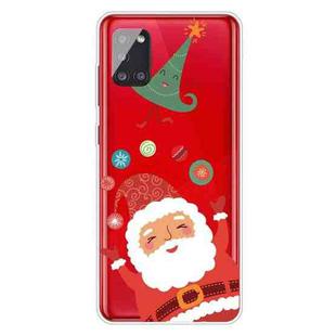 For Samsung Galaxy A31 Trendy Cute Christmas Patterned Case Clear TPU Cover Phone Cases(Ball Santa Claus)