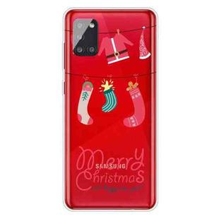 For Samsung Galaxy A31 Trendy Cute Christmas Patterned Case Clear TPU Cover Phone Cases(Christmas Suit)