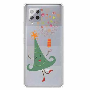 For Samsung Galaxy A42 5G Trendy Cute Christmas Patterned Case Clear TPU Cover Phone Cases(Merry Christmas Tree)