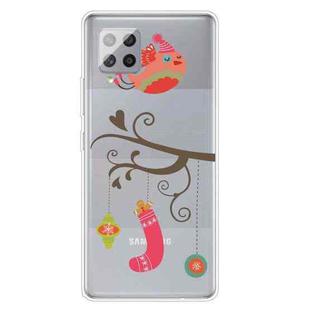 For Samsung Galaxy A42 5G Trendy Cute Christmas Patterned Case Clear TPU Cover Phone Cases(Gift Bird)