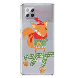 For Samsung Galaxy A42 5G Trendy Cute Christmas Patterned Case Clear TPU Cover Phone Cases(Fox)